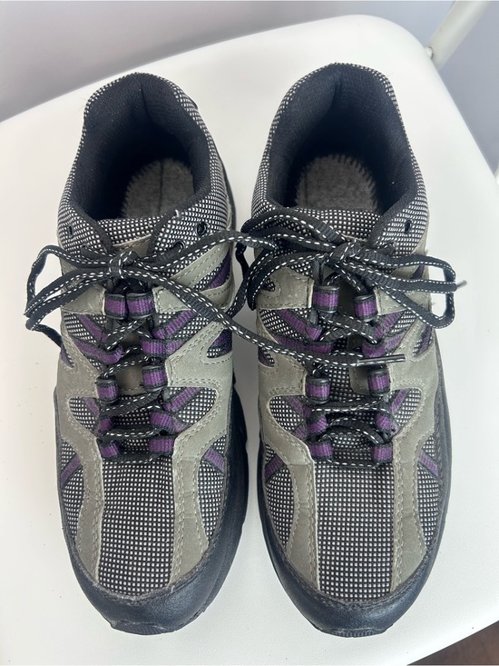 Apex Shoes - Apex Women’s Gray Purple Trail Walking Sneakers Shoes Size 8